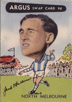 1954 Argus Football Swap Cards #98 Jack O'Halloran Front